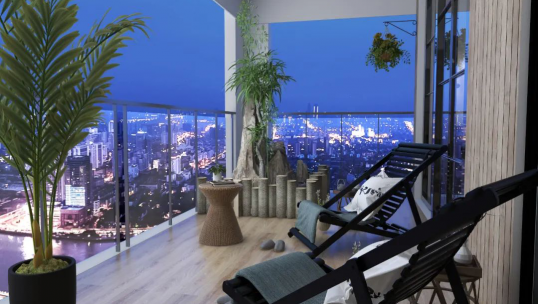 庫斯家居丨81㎡小型私宅，躺著看醉美的風景